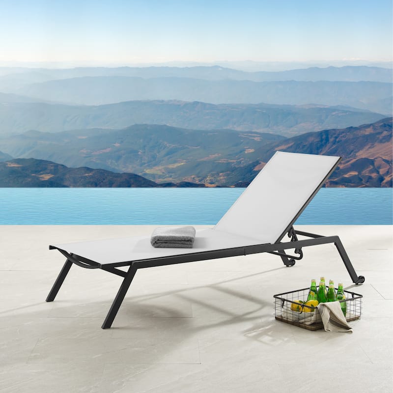 Corvus Torino Adjustable Sling Fabric Patio Chaise Lounge