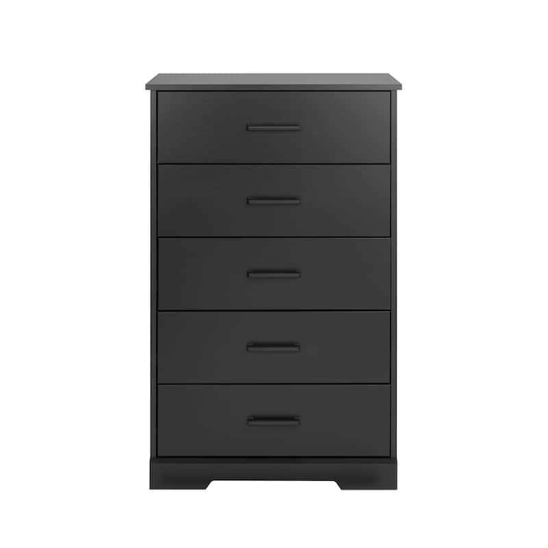 Prepac Rustic Ridge Farmhouse Chest, Wooden Bedroom Dresser with 5 Storage Drawers