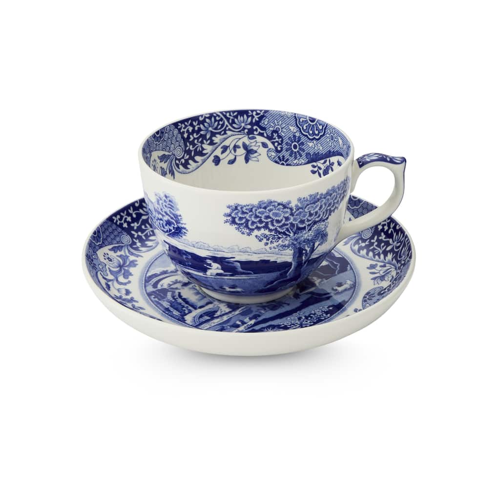 Spode Blue Italian Jumbo Cup and Saucer Set