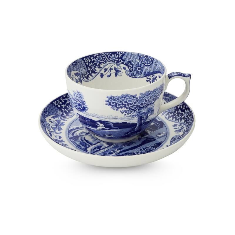 Spode Blue Italian Jumbo Cup and Saucer Set - 1 Piece