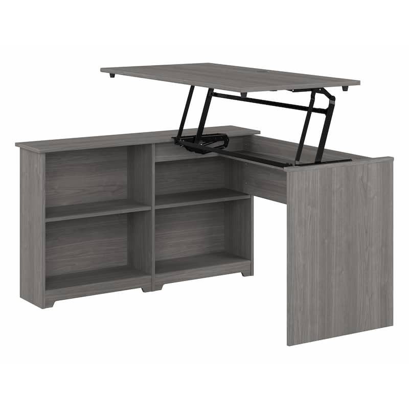 Bush Furniture Cabot 52W Standing Corner Desk with Shelves