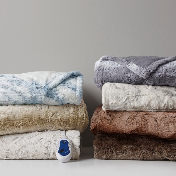 Beautyrest Marselle Oversized Faux Fur Heated Throw. Opens flyout.