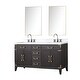 preview thumbnail 21 of 38, Lexora Laurel Bath Vanity, Carrara Marble Top, Faucet Set, and Mirror