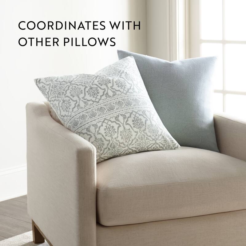 Elegant Patterns Cotton Decor Throw Pillow in Antique Floral