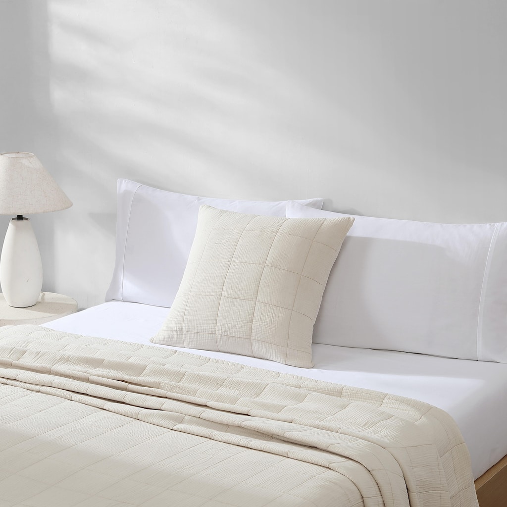 Calvin Klein Cotton Gauze Solid Throw Pillow Cover