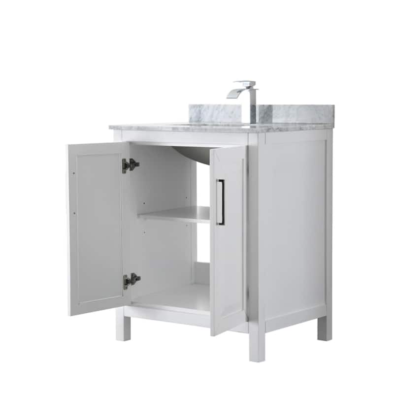Wyndham Collection Daria 30" Free Standing Single Vanity Set with MDF