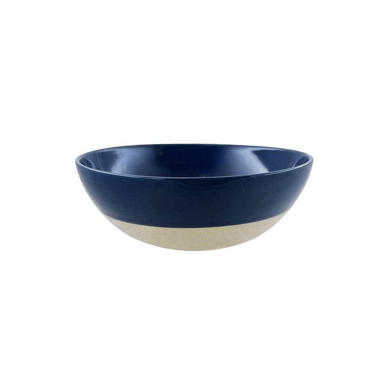 Shell Bisque Cereal Bowls- Set of 4 - Navy