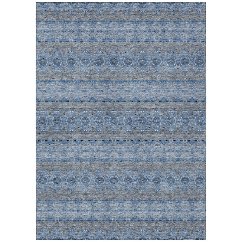 HomeRoots Floral Medallion Transitional Rectangle Outdoor Rug
