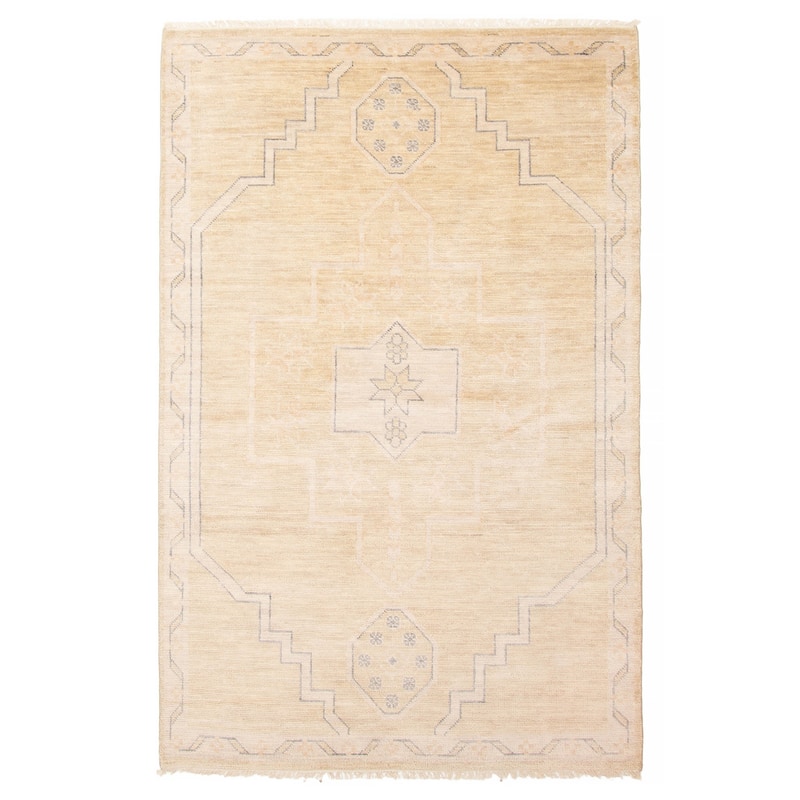 ECARPETGALLERY Hand-knotted Mystique Tan Wool Rug - 5'1 x 8'0 - Tan - 5'1 x 8'0