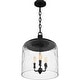 preview thumbnail 3 of 6, Selma 3-Light Matte Black Pendant Light