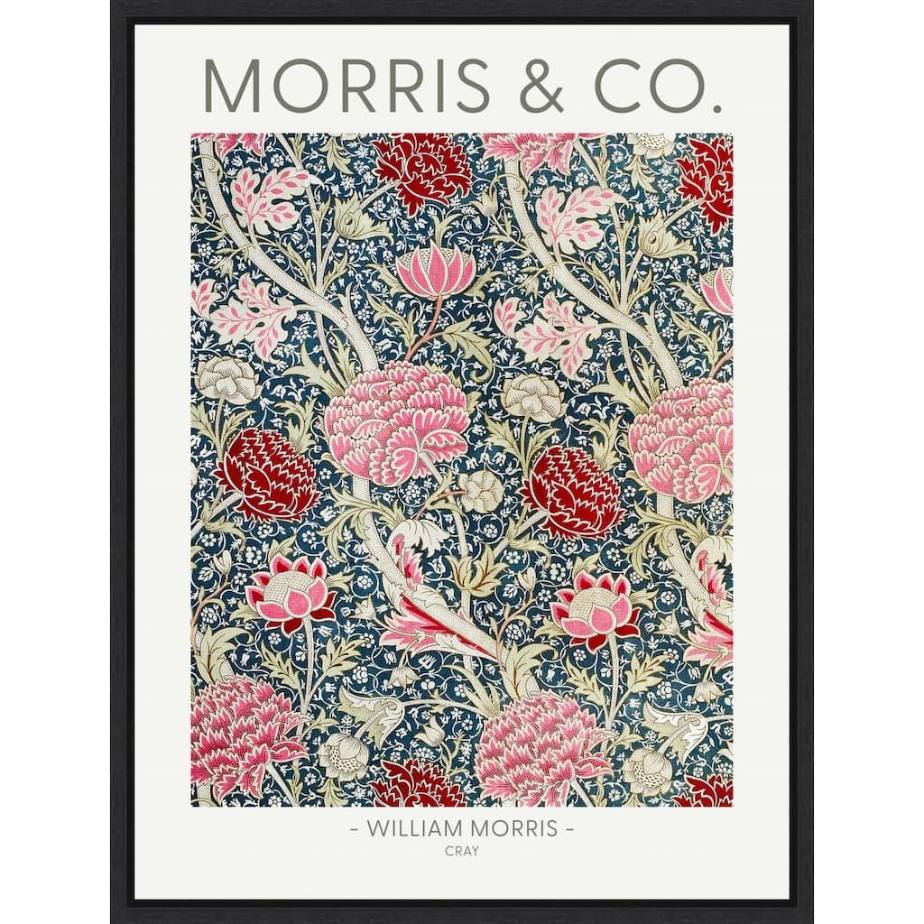 Cray by William Morris (23 x 30 in.), Framed Canvas Wall Art Print