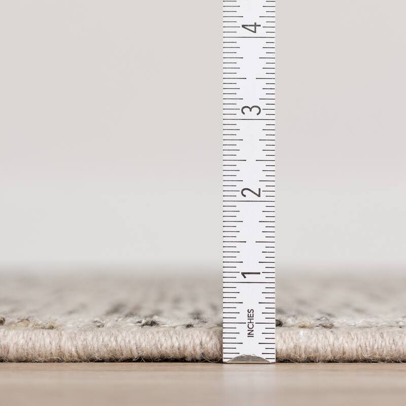 Addison Villager Textured Solid Wool and Viscose Area Rug