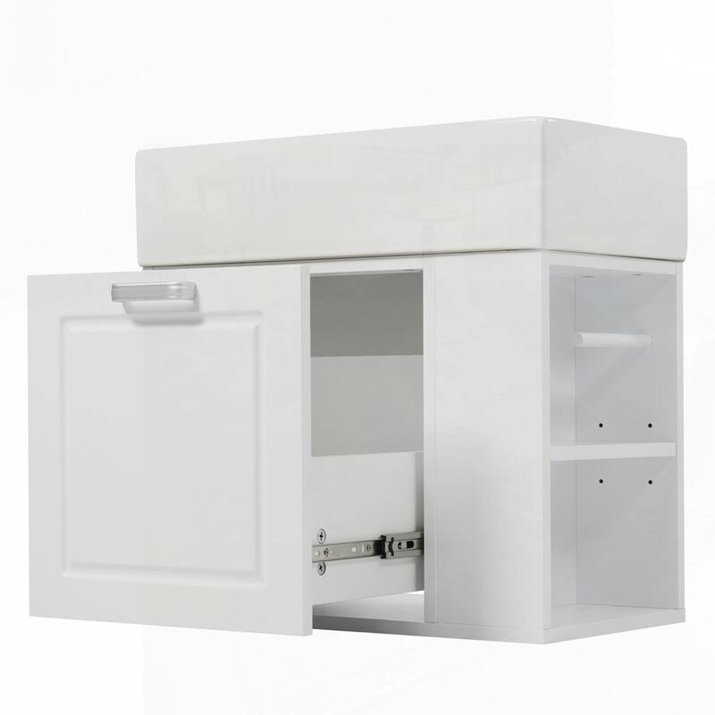 21.8 inch Wall Mounted Floating Cabinet Bathroom Vanity with Sink