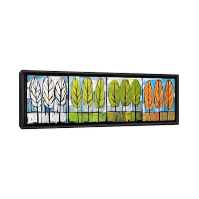 iCanvas "Four Seasons Tree Series Horizontal" by Tim Nyberg Framed Canvas Print
