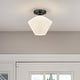 preview thumbnail 1 of 5, Hunter Celestial Valley 1 Light Flush Mount Ceiling Light - Modern - Hallway, Bathroom, Entry, Laundry - Damp Rated! - 1-Light Matte Black