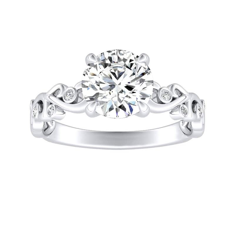 Auriya 14k Gold 1 1/2ctw Vintage Solitaire Moissanite Engagement Ring - White - 8