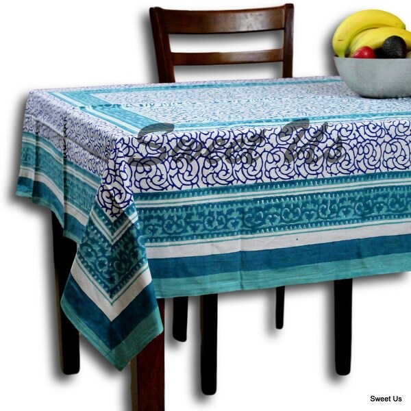 Handmade Print Cotton Floral Tablecloth Rectangle 60x90 ...