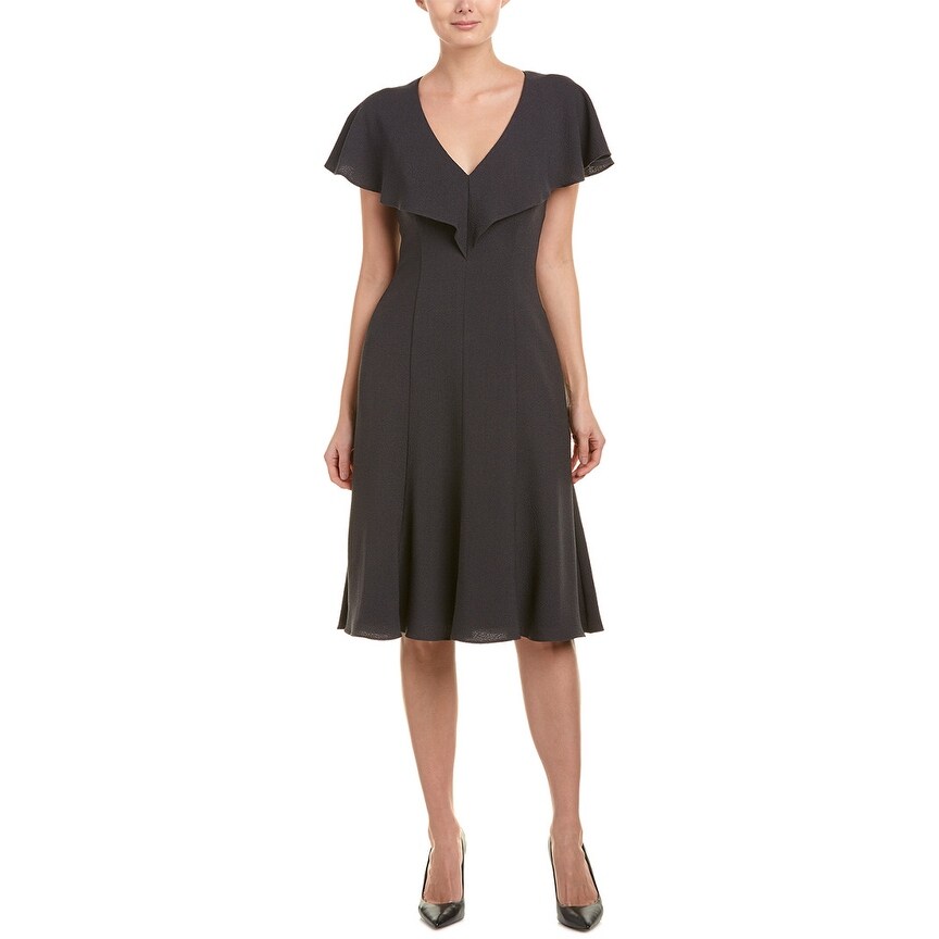 black halo midi dress