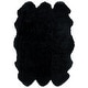 preview thumbnail 33 of 201, SAFAVIEH Handmade Natural Sheepskin Leanca 3.4-inch Thick Rug 5'5" x 7'7" - Midnight Black - Rectangle