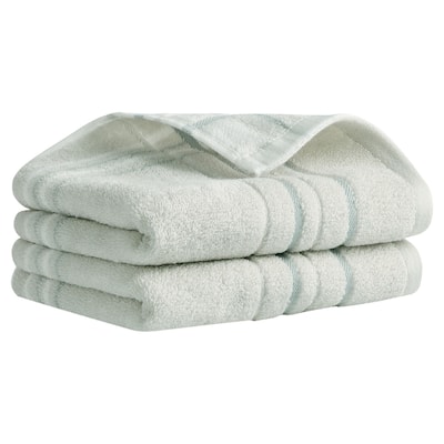 Striped Cotton Hand Towels for Bathroom, 13" x 29" Soft Absorbent Decorative Hand Towel Set