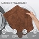 preview thumbnail 65 of 189, Home Weavers Waterford Collection Cotton Toilet Lid Rug | Elastic Fit | Fit Most Standard Toilet Lid | 18"x18"
