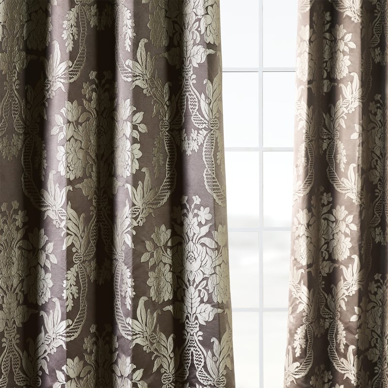 Exclusive Fabrics Magdelena Faux Silk Jacquard Curtain (1 Panel)