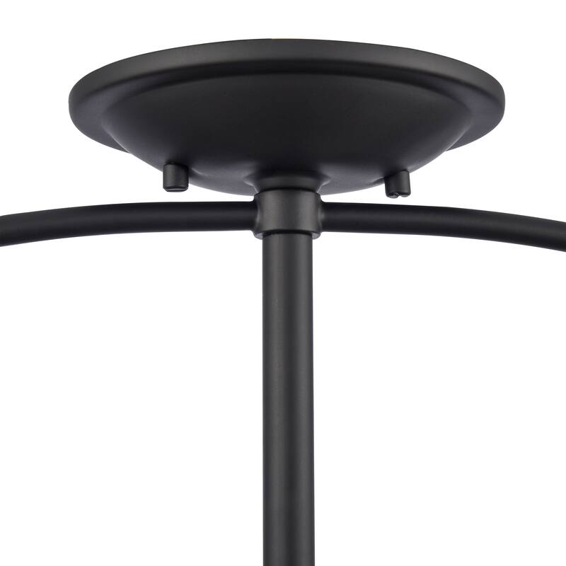 Elk Home Wentworth 17'' Wide 3-Light Semi Flush Mount - Matte Black