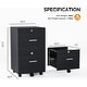 preview thumbnail 35 of 44, 2-Drawer Rolling Wood File Cabinet with Lock