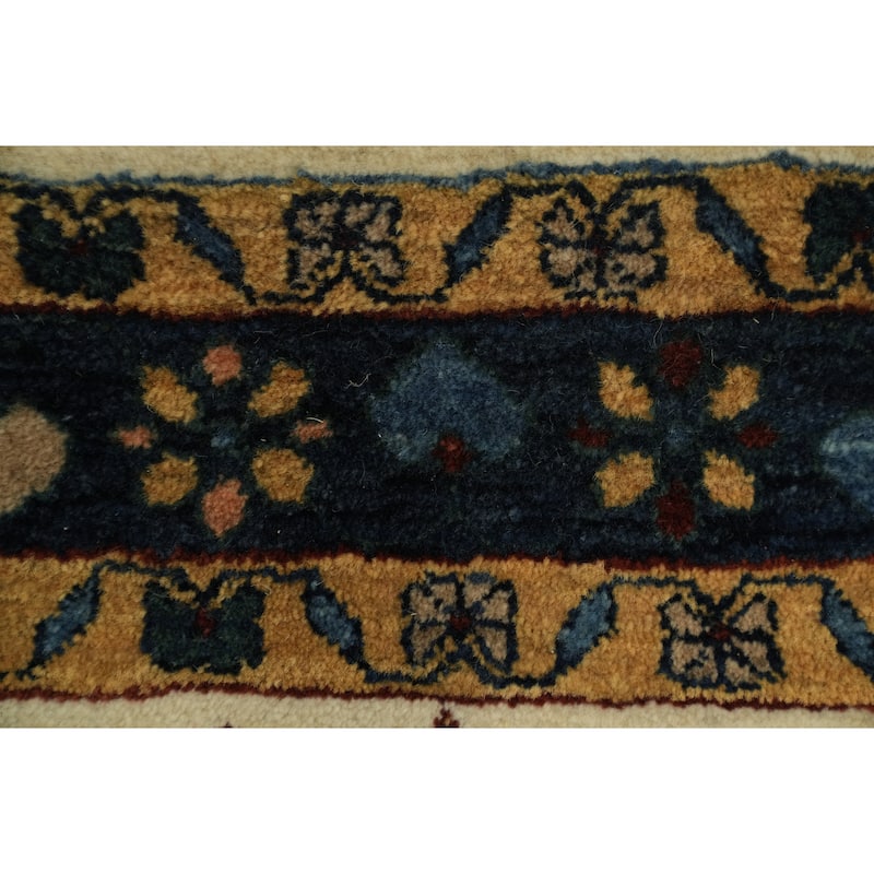 Hand Knotted Oriental 100% Wool Carpet Tribal All-Over Beige & Ivories Gabbeh Area Rug - 6' 3'' X 4' 7''