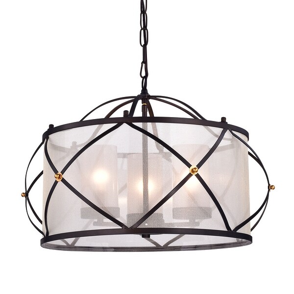 Oil Rubbed Bronze 3-Light Wrought Iron 