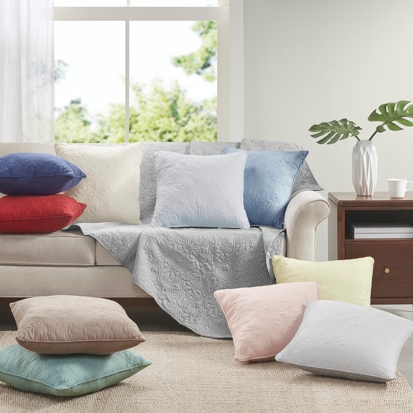 Madison Park Mansfield 20x20 Quilted Square Pillow Pair. Opens flyout.