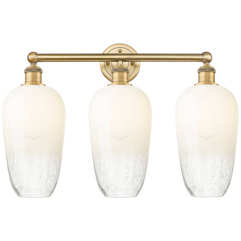 Innovations Lighting Endless Possibilities Edison - Brookhaven Flute - 3 Light 25" Bath Vanity Light - Brushed Brass/Opal