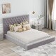 preview thumbnail 5 of 16, Queen Size Platform Bed with Storage Space on both Sides and Footboard