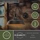 preview thumbnail 4 of 10, VAXCEL Dorado 1-Light Dark Bronze Dusk to Dawn Sensor Farmhouse Outdoor Wall Sconce , Gooseneck Steel Shade, Dark Sky Compliant