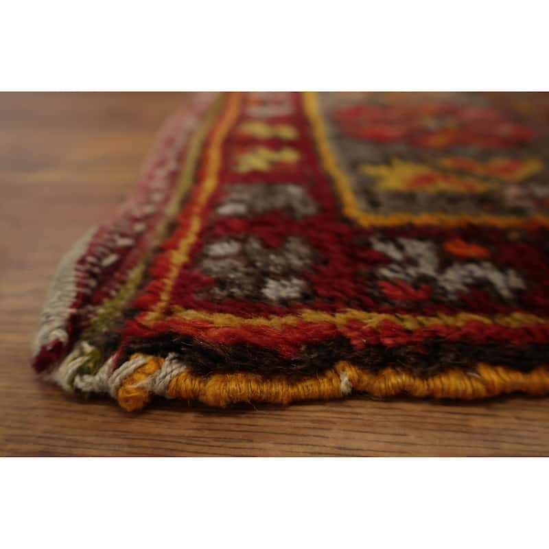Hand Knotted Oriental 100% Wool Carpet Transitional Geometric Red Anatolian Area Rug - 5' 6'' X 3' 6''