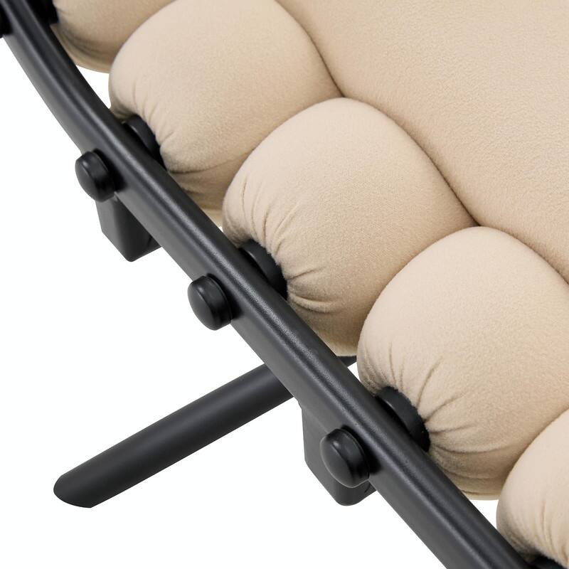 Set of 2 Puffy Bubble Velvet Dining Chairs with Ball Chain Detail