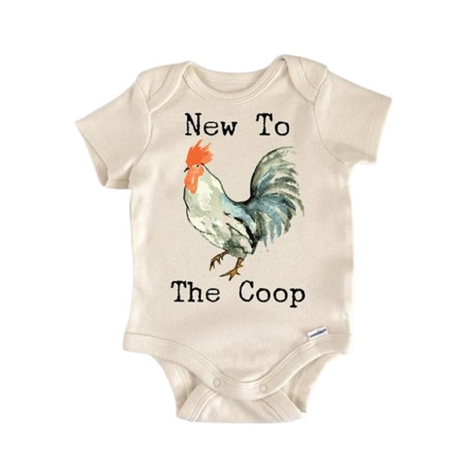 Farm Barn Chicken Rooster - Baby Boy Girl Clothes Infant Bodysuit Funny Cute Newborn