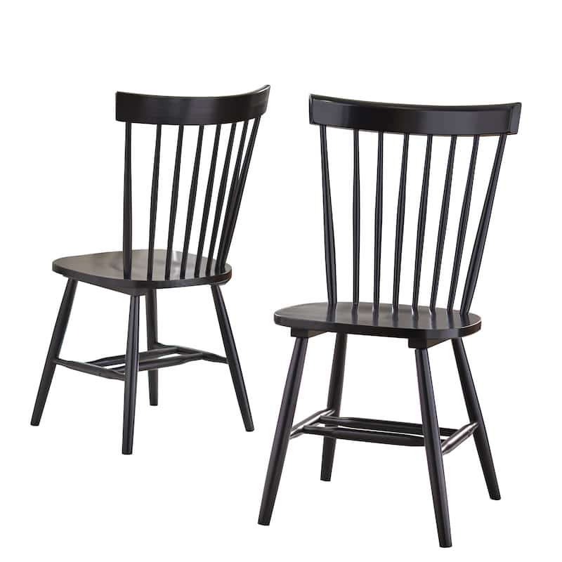 Simple Living Venice Solid Wood Spindle Dining Chairs (Set of 4) - Set of 4 - Black
