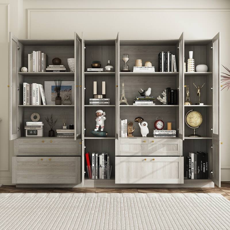 Elegant White Modular Bookcase: Stylish and Flexible Storage Solution for Your Home