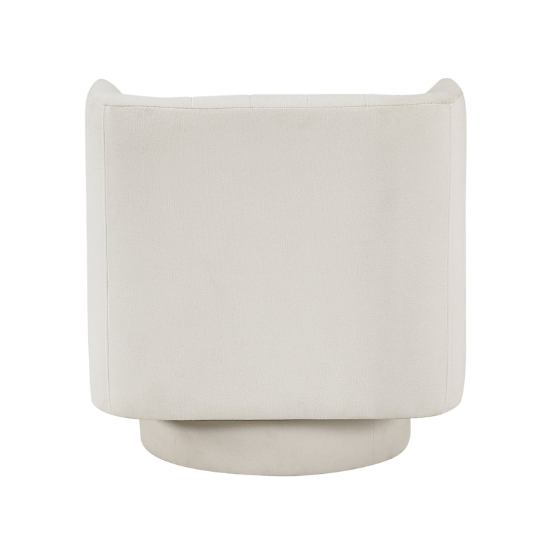 Bay 27.5" Textured Swivel Chair - Channel Tufted Barrel Back