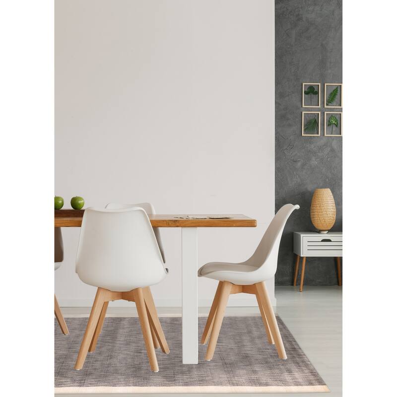 ECARPETGALLERY Hand Loomed Loreto Dark Grey Viscose Rug - 5'4 x 7'5