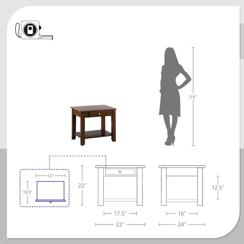 Elmira Wood End Table