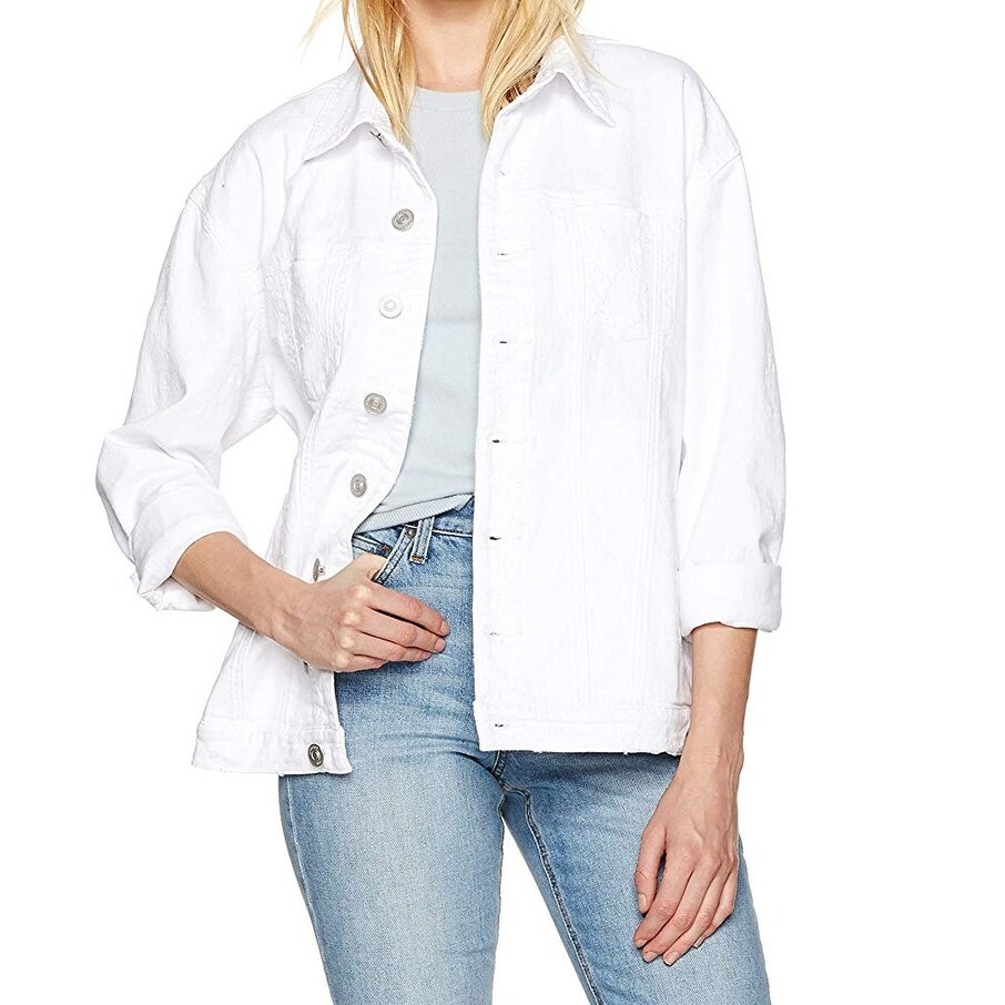 hudson white jean jacket