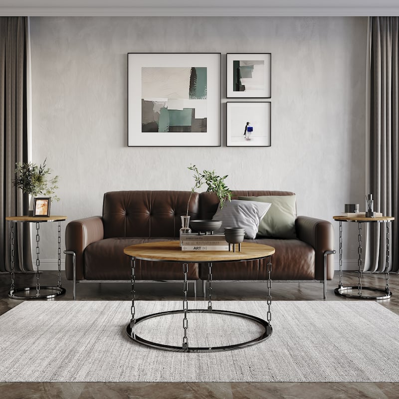 CraftPorch Modern 3- Pieces Coffee Table Set