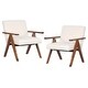 preview thumbnail 8 of 14, Costway 2 PCS Modern Accent Chair Linen Fabric Armchair with Solid - See Details Beige
