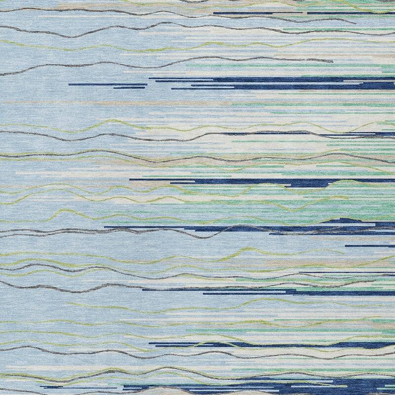 HomeRoots Striped Transitional Rectangle Outdoor Rug