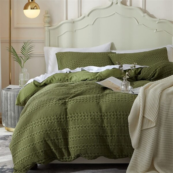 Waffle weave duvet cover discount