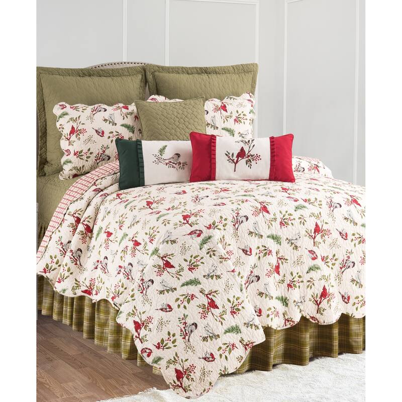 Sprig Birds Cardinal Christmas Mini Quilt Set