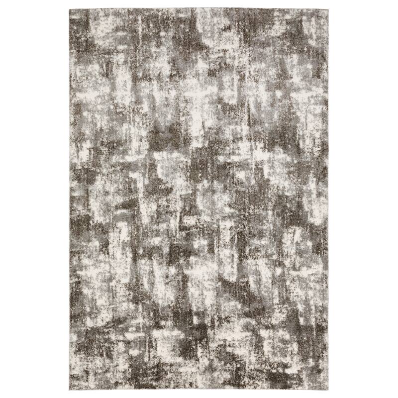 Vannes Marbled Abstract Ivory/Gray Area Rug