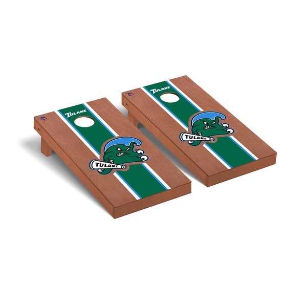 slide 2 of 5, Tulane Green Wave Rosewood Cornhole Board Set